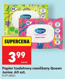 Biedronka Papier toaletowy nawilżany Queen Junior, 60 szt oferta