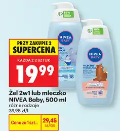 Biedronka Żel 2w1 lub mleczko NIVEA Baby, 500 ml różne rodzaje oferta