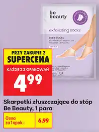 Biedronka Skarpetki złuszczające do stóp Be Beauty, 1 para oferta