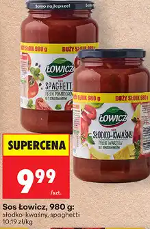 Biedronka Sos Łowicz, 980 g: słodko-kwaśny, spaghetti oferta