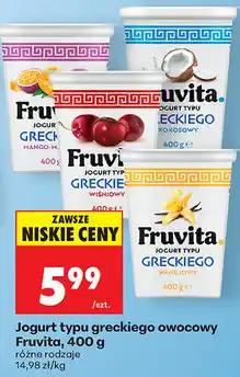 Biedronka Jogurt typu greckiego owocowy Fruvita oferta