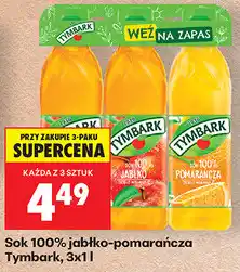 Biedronka Sok 100% jabłko-pomarańcza Tymbark oferta