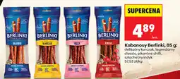 Biedronka Kabanosy Berlinki, 85 g oferta
