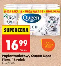 Biedronka Papier toaletowy Queen Deco Flora, 16 rolek oferta