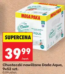 Biedronka Chusteczki nawilżane Dada Aqua, 9x52 szt oferta