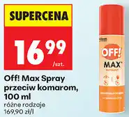 Biedronka Off! Max Spray przeciw komarom, 100 ml różne rodzaje oferta