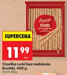 Biedronka Ciastka rurki bez nadzienia Bonitki oferta