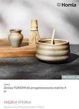 Homla Zestaw YUNOMI do przygotowywania matchy 4 el HOMLA oferta