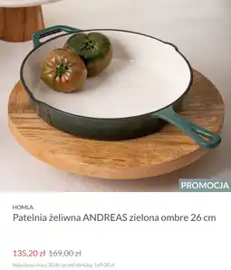 Homla Patelnia żeliwna ANDREAS zielona ombre 26 cm oferta