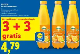 Lidl Sok 100% pomarańcza SOLEVITA oferta