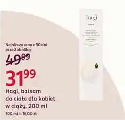 Rossmann Hagi, balsam do ciała dla kobiet w ciąży oferta