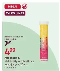 Rossmann Elektrolity w tabletkach musujących oferta