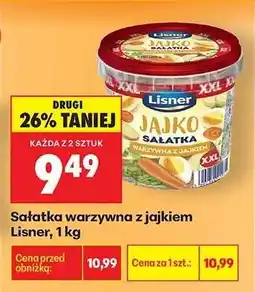 Biedronka Sałatka warzywna z jajkiem Lisner, 1 kg oferta
