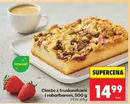 Biedronka Ciasto z truskawkami i rabarbarem, 500 g oferta