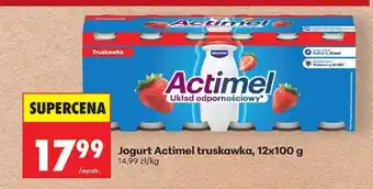 Biedronka Jogurt Actimel truskawka 12x100 g oferta