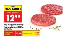 Biedronka Big burger wołowy Kraina Mięs, 380 g oferta
