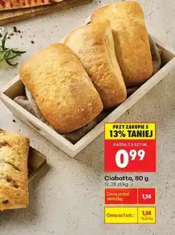 Biedronka Ciabatta 80 g oferta