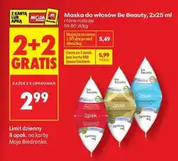 Biedronka Maska do włosów Be Beauty, 2x25 ml oferta