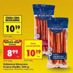 Biedronka Kabanosy klasyczne Kraina Wędlin, 300 g oferta