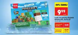 Biedronka Lody na patyku BigMilk Minecraft, 4x75 ml oferta