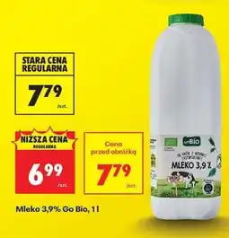 Biedronka Mleko 3,9% Go Bio, 1l oferta