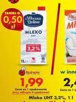 Biedronka MLEKO UHT 3,2% 1 L oferta