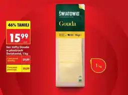 Biedronka Ser żółty Gouda w plastrach światowid , 1 kg oferta