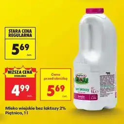 Biedronka Mleko wiejskie bez laktozy 2% Piątnica, 1l oferta