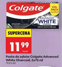 Biedronka Pasta do zębów Colgate Advanced White Charcoal 2x75 ml oferta