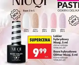 Biedronka Baza hybrydowa Glitter Niuqi, 5 ml oferta