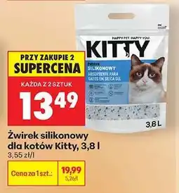Biedronka Żwirek silikonowy dla kotów Kitty, 3,8 l oferta