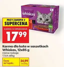 Biedronka Karma dla kota w saszetkach Whiskas , 12x85 g oferta