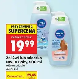 Biedronka Żel 2w1 lub mleczko NIVEA Baby, 500 ml oferta
