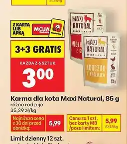 Biedronka Karma dla kota Maxi Natural 85 g oferta