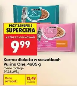 Biedronka Karma dlakota w saszetkach Purina One, 4x85 g oferta