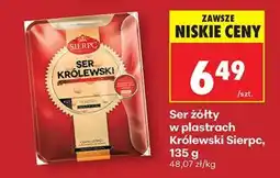 Biedronka Ser żółty w plastrach Królewski Sierpc 135 g oferta