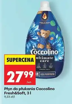 Biedronka Płyn do płukania Coccolino Fresh&Soft, 3 l oferta