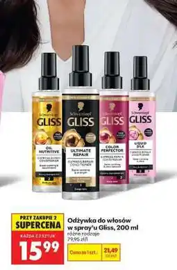 Biedronka Odżywka do włosów w spray'u Gliss, 200 ml oferta