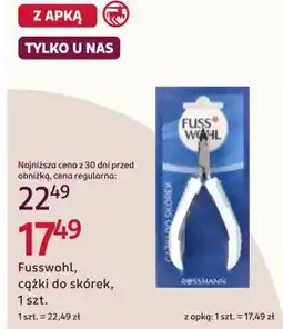 Rossmann Fusswohl, cążki do skórek, 1 szt oferta