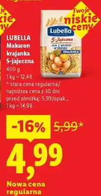 Lidl LUBELLA Makaron krajanka 5-jajeczna oferta