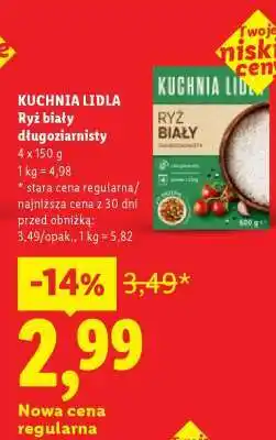 Lidl KUCHNIA LIDLA Ryż biały długoziarnisty oferta
