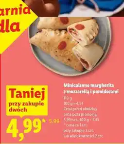 Lidl Minicalzone margherita z mozzarellą i pomidorami oferta