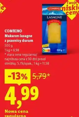 Lidl COMBINO Makaron lasagne z pszenicy durum oferta