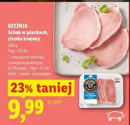 Lidl RZEŹNIK Schab w plastrach, cienko krojony oferta