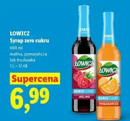 Lidl Łowicz Syrop zero cukru oferta