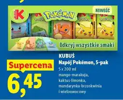 Lidl KUBUŚ Napój Pokemon, 5-pak oferta