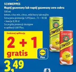 Lidl SCHWEPPES Napój gazowany lub napój gazowany zero cukru oferta