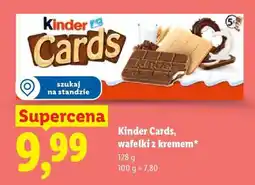 Lidl Kinder cards wafelki z kremem oferta