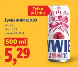 Lidl Żywiec Malinaż 0,0% oferta
