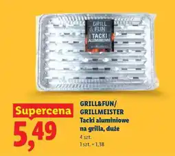Lidl GRILL&FUN/GRILLMEISTER Tacki aluminiowe na grilla, duże oferta